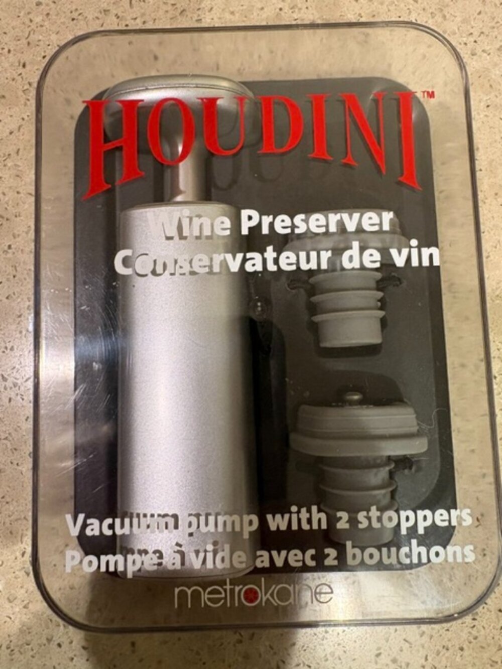 WINE PRESERVER VACUUM PUMP WITH 2 STOPPERS